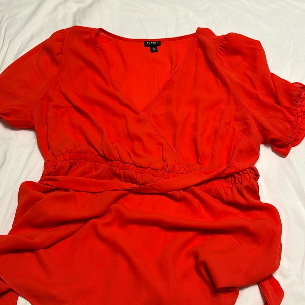 Orange Torrid Babydoll Shirt
